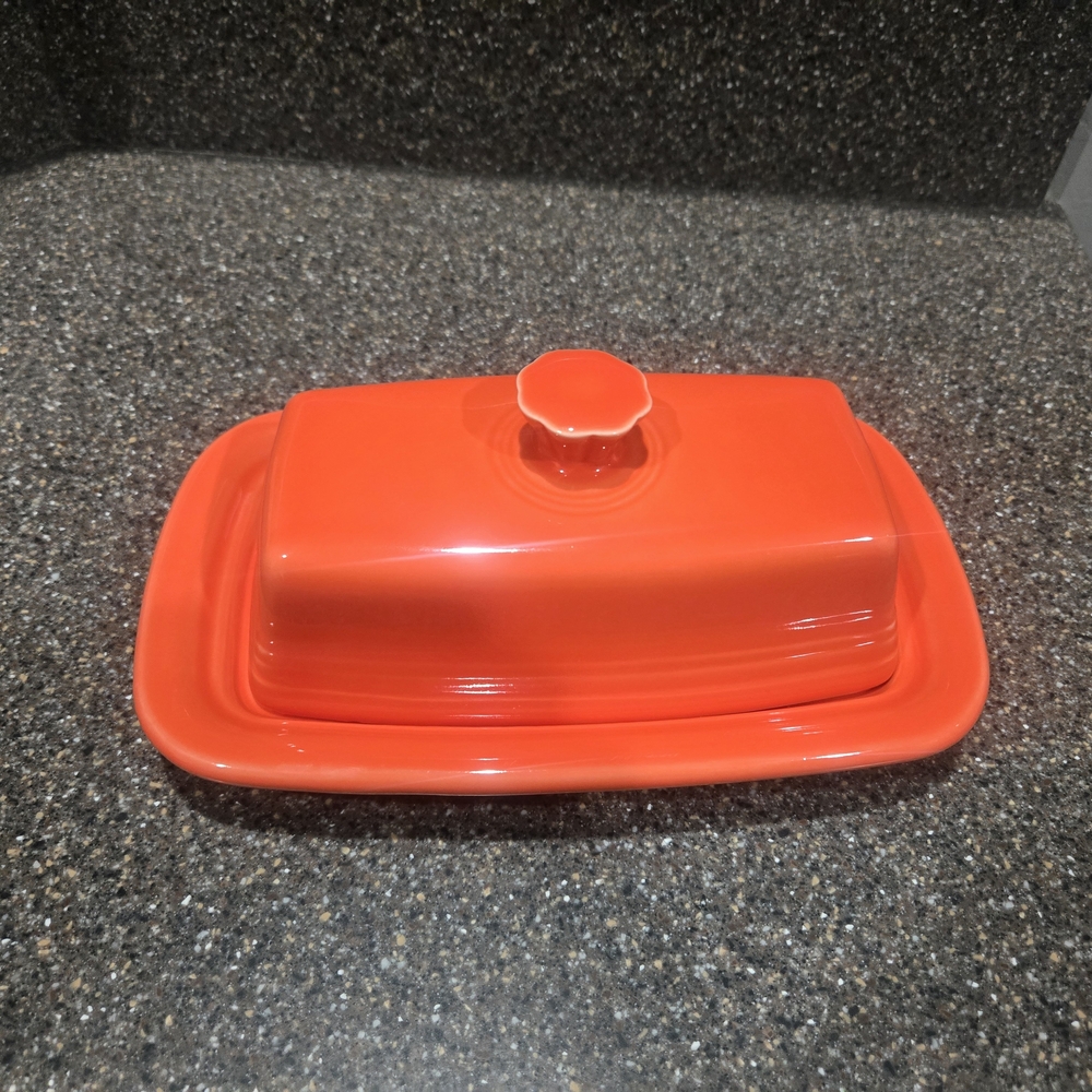 Fiestaware Vibrant Red Butter Dish